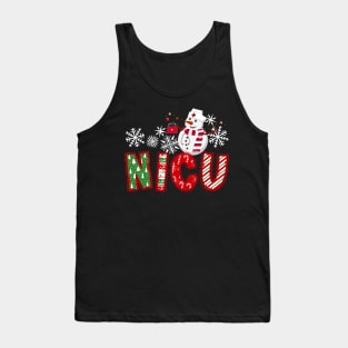 NICU Nurse Christmas Snowman Nurse Life Scrub Top Tank Top